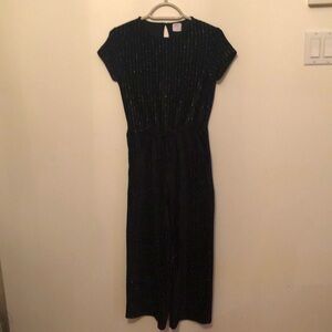 Black sparkle lined jumpsuit